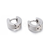 Tarnish Resistant 304 Stainless Steel Huggie Hoop Earrings EJEW-O087-09D-P-1