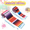 2 Rolls 2 Styles Stripe Pattern Printed Polyester Grosgrain Ribbon OCOR-TA0001-37D-3