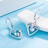 Heart Shape Brass Hoop Earrings EJEW-BB64168-A-5