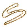 Vacuum Plating 201 Stainless Steel Curb Chain Necklaces NJEW-Q336-10B-G-5