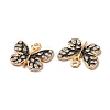 Alloy with Rhinestone Enamel Pendants FIND-G055-06G-3