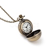 Retro Alloy Round Ball Pendant Necklace Quartz Pocket Watches WACH-M034-04AB-2