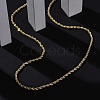 Rack Plating Brass Rope Chain Necklaces for Women NJEW-A035-02G-3