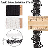 Gorgecraft 10 Yards 2 Colors Polyester Lace Trim DIY-GF0007-10-2