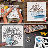 Large Plastic Reusable Drawing Painting Stencils Templates DIY-WH0172-722-4