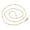 PVD Vacuum Plating 304 Stainless Steel Round Snake Chain Necklaces STAS-A051-08G-1