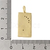 Rack Plating Brass & Cubic Zirconia Pendants KK-L216-008G-02-3