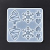 Christmas Tree & Snowflake & Heart & Star Silicone Pendant Molds DIY-E055-21-3