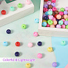 300Pcs 15 Colors Opaque Acrylic Beads SACR-TA0001-13-14