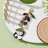 Panda Alloy Enamel Pendant Decorations HJEW-JM01275-4