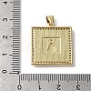 Brass Micro Pave Cubic Zirconia Pendants KK-K385-022G-3