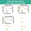 SUNNYCLUE 120Pcs 6 Style Brass French Hooks with Coil and Ball KK-SC0003-63-2