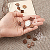 Coconut Brown Wood Stud Earring Findings EJEW-TA0010-06P-18