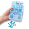 375Pcs 15 Style Blue Theme Transparent Crackle & Opaque Acrylic Beads OACR-YW0001-66-4