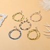 Glass Seed Beaded Two Loops Wrap Bracelet for Women BJEW-JB09216-6