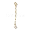 Brass Micro Pave Clear Cubic Zirconia Chain Extender KK-G491-52D-G-1