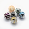 Feng Shui Opaque Spray Painted Glass Beads LAMP-P050-A-10mm-1