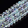 Electroplate Transparent Glass Beads Strands EGLA-N002-19A-B01-6