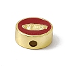 Real 18K Gold Plated Brass Enamel Beads KK-A170-02G-M-2