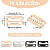 Olycraft 16Pcs 4 Colors Zinc Alloy Underwear Strap Buckles FIND-OC0003-08C-2