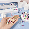 100Pcs 10 Colors Baking Painted Glass Pendants PALLOY-TA0002-47-5