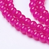 Imitation Jade Glass Beads Strands X-DGLA-S076-6mm-24-1