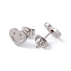 304 Stainless Steel Tiny Hollow Out Heart with Smiling Face Stud Earrings for Women STAS-A065-02P-2