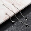 Anti-Tarnish 3Pcs 3 Style Rhodium Plated 925 Sterling Silver Chain Extender FIND-SZ0001-74P-6