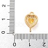 Brass Pave Cubic Zirconia Connector Charms KK-Z072-06G-05-3