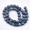 Assembled Natural Bronzite and Synthetic Turquoise Beads Strands G-S329-085A-10mm-2