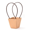 Trapezoid Kraft Paper Gift Bags with Plastic Haddles CARB-P007-A02-A-3
