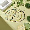 4Pcs 4 Color Glass Seed Beaded Necklaces Set for Women NJEW-TA00053-2