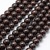 Natural Garnet Beads Strands X-G-P322-25-10mm-1