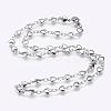 304 Stainless Steel Chain Necklaces STAS-P164-11-2