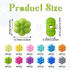 48Pcs 12 Colors Flower Food Grade Eco-Friendly Silicone Beads SIL-TA0001-50-13