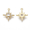 Brass Cubic Zirconia Pendants X-KK-S354-057-NF-2