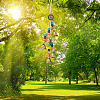 Boho Wind Chimes Hanging Ornaments with Wood Beads AJEW-WH0258-679-5