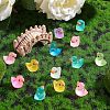 100Pcs Luminous Tiny Ducks Mini Resin Duck Colorful Miniature Fairy Garden Mini Duck  for Miniature Landscape JX530A-3