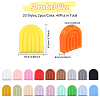 CHGCRAFT 40Pcs 20 Styles Rainbow Arch Food Grade Eco-Friendly Silicone Focal Beads SIL-CA0003-29-2