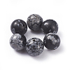 Natural Snowflake Obsidian Beads G-G782-07-1