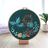 Mermaid Pattern DIY Embroidery Kit DIY-P077-129-1