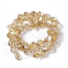 Pearl Luster Plated Electroplate Glass Beads EGLA-Q066-PL01-2