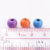Dyed Lead Free Round Natural Wood Beads X-TB102Y-4