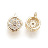 Brass Micro Pave Cubic Zirconia Charms ZIRC-F102-12-2