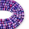 Handmade Polymer Clay Beads Strands CLAY-R089-6mm-T02B-28-5