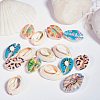 Printed Cowrie Shell Beads SHEL-PH0001-08-5