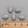 Brass Micro Pave Cubic Zirconia Beads ZIRC-F001-54P-4