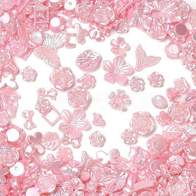 Acrylic Pearly Lustre Beads OACR-U006-02E-1