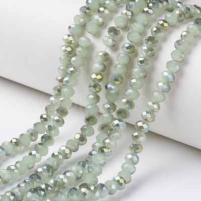 Electroplate Glass Beads Strands EGLA-A034-J6mm-S06-1