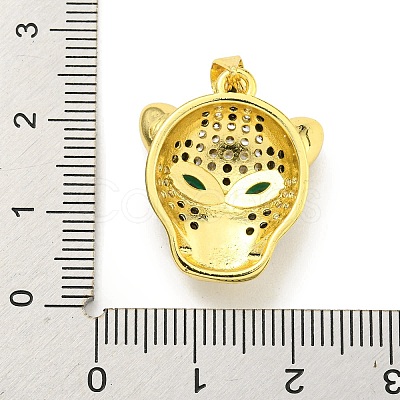 Brass Micro Pave Cubic Zirconia Pendants KK-K354-13A-G-1